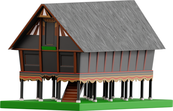3D Illustration of Krong Bade