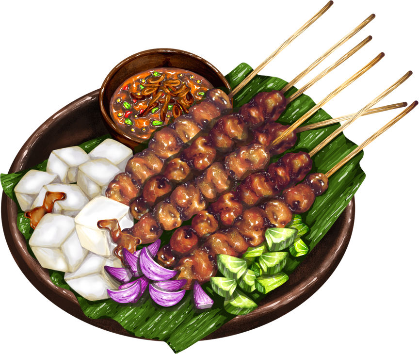 Chicken Satay with Peanut Sauce Indonesian Food
